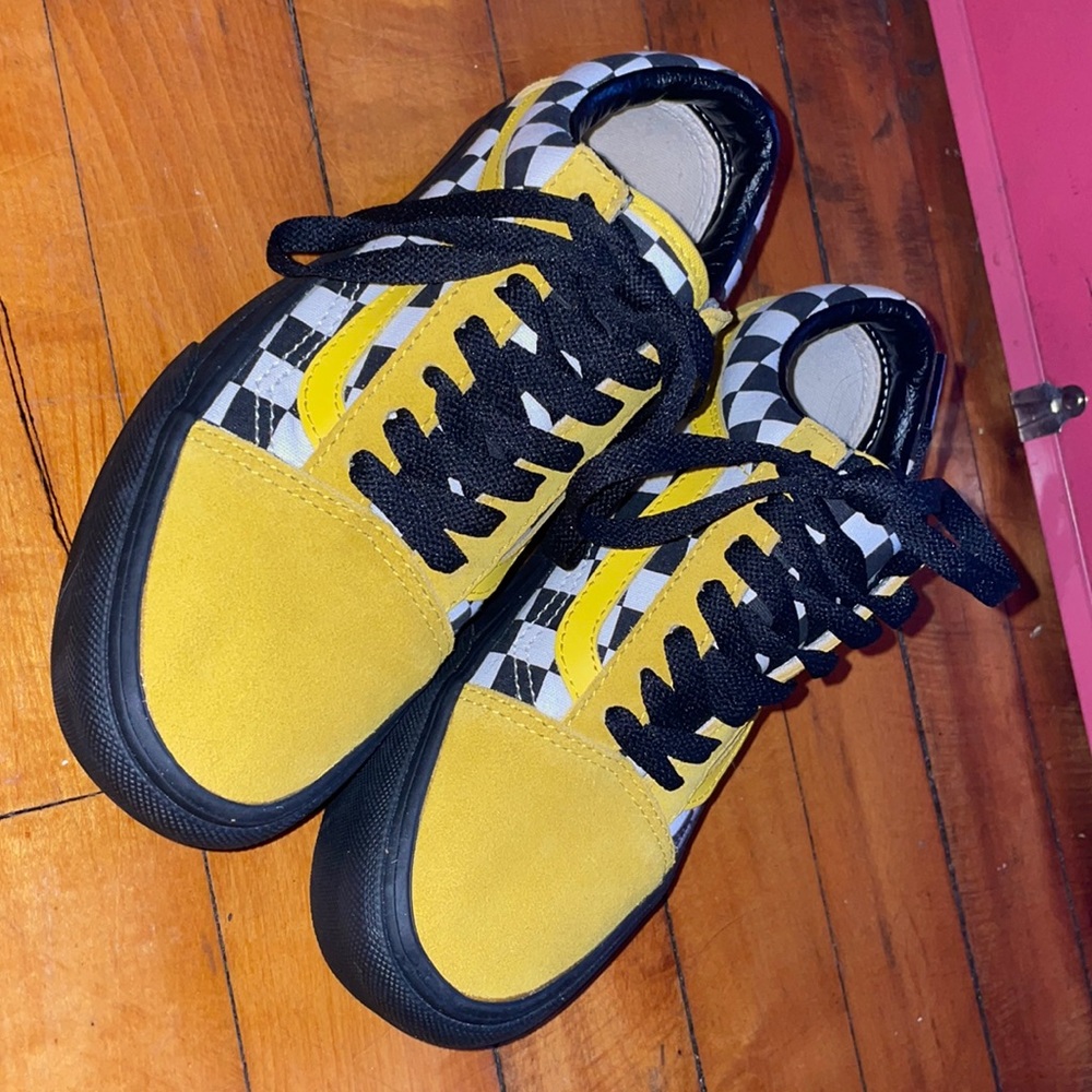 Yellow Checkerboard Vans